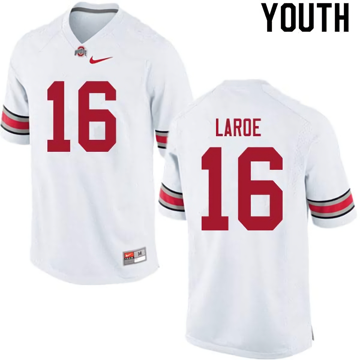 Jagger LaRoe Ohio State Buckeyes Youth NCAA #16 Nike White College Stitched Football Jersey GWC0756DD